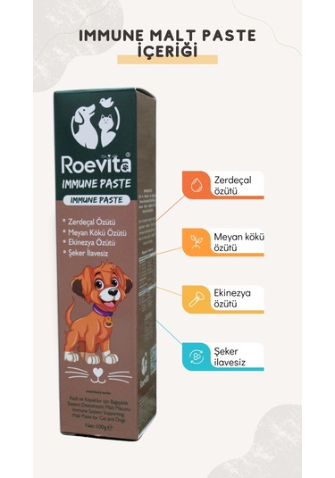 Roevita Kedi ve Köpekler İçin Immune Sistem Paste 100 G