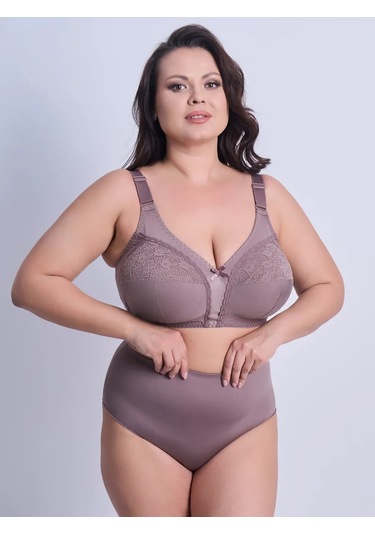 Lavandına Büyük Beden Kadınlar İçin Korsesiz Sütyen 212177421 Kahverengi