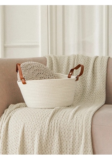 Sl Home Örme Depolama Sepeti 204507807 Beyaz