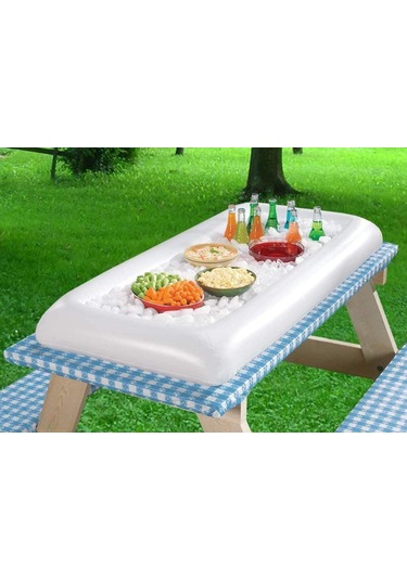 Leezsing Taşınabilir Şişme Buz Bar - Havuz Partileri Ve Açık Hava Kullanımı İçin Pratik Çözüm BEYAZ