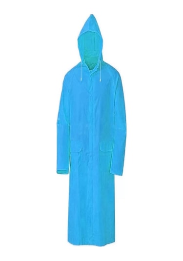 Bay-tec Yağmurluk Süper Pvc Fermuarlı Mavi Mk-5132