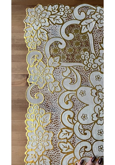 Best Price 34 Dikdörtgen Masa Örtüsü 277578612 Altın Rengi