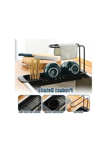 Tongxida Bosphorusboutique Süngerlik Rafı, Parlak Gümüş Genişletilebilir Drenaj Çelik C Hh Çok Renkli Çok Renkli