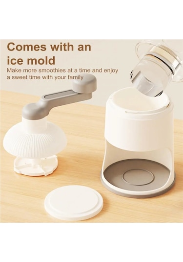 Jialan Manuel Buz Kırıcı Makine Paslanmaz Çelik Bıçaklar Buz Beyaz