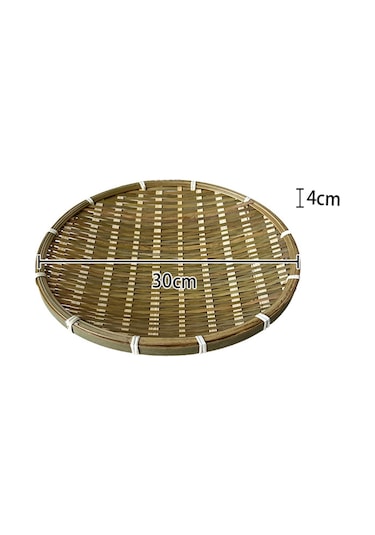Suntek Parti Bahçe Için Bambu Sepet Tepsisi 30 CM