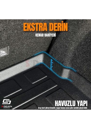 S-dizayn Ford Courier 3d Pro Bagaj Havuzu 2024 Üzeri A+ Kalite