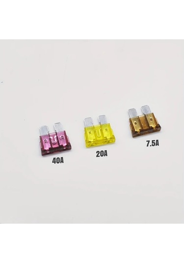 Meridiangoods Jyft 20 Parça 7.5a/20a/40a Bıçak Tipi Araç Sigortaları - Otomobil, Tekne, Kamyon