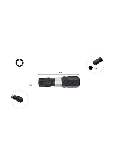 Ceta Form T30 X 25 Mm Darbeli Torx Bits Uç Cb/811tm