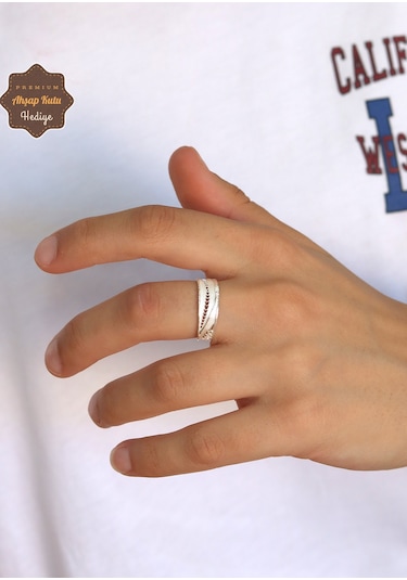 Alyans Model El İşçiliği 925 Ayar Gümüş Telkari Kadın Yüzük 201024681 Gümüş