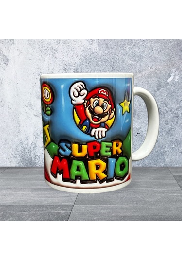 Super Mario 3 Boyutlu Baskılı Premium Kupa