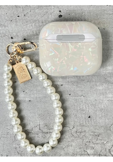 Cronax  Airpods Uyumlu 4 Silikon Kılıfı, Breloklu 296804138 Beyaz