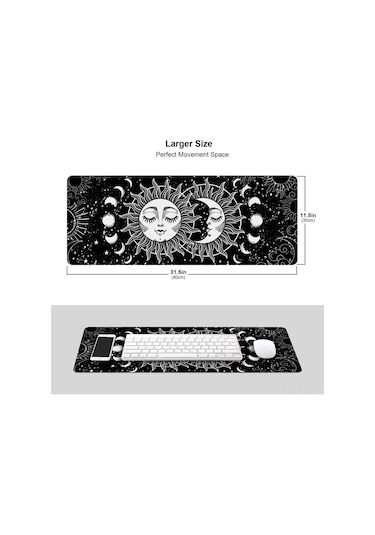 Ruicoo "yüksek Kaliteli Kumaş Oyun Mouse Pad - Kaymaz Tabanlı, Büyük Boy 30x80cm , Yıkanabilir"