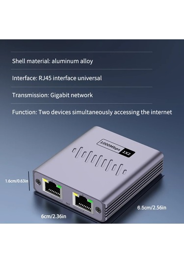 Elmpaly 2si1 Rj45 Ağ Anahtarı Ve Router Usb Güçlü 1000mbps