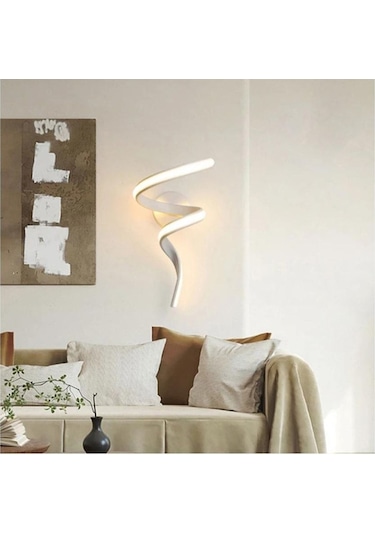 Pırıltı Beyaz Ledli Duvar Aplik Beyaz