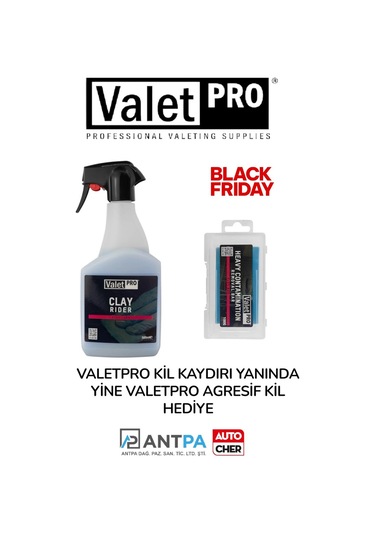 Valet Pro Clay Rider Kil Kaydirici Sprey 500ml. Ve Valet Pro Yüzey Temizleyici Mavi Kil - Blue Clay 100gr
