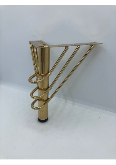 Metal, 12 Cm Gold Kaplama , Koltuk,baza Mobilya Ayağı 4 Adet