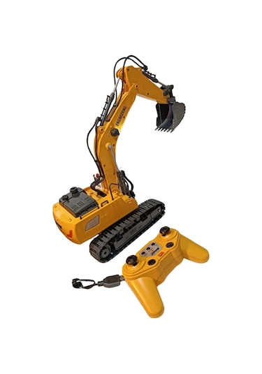 Uzaktan Kumandalı 680 Rotasyon Ekskavatör Premium Model Metal Hareketli Buharlı Oyuncak Çok Renkli