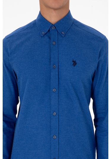 U.s. Polo Assn. Erkek Mavi Gömlek Basic 50316721-vr212 Royal Blue