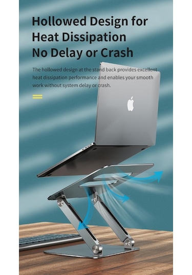Rock Alüminyum Ergonomik Tam Ayarlı Apple Uyumlu MacBook Standı