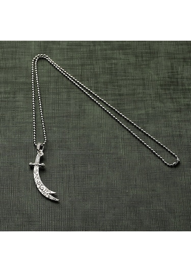 Zülfikar Desenli Kılıç Erkek Kolye Takı Aksesuar K24 T5