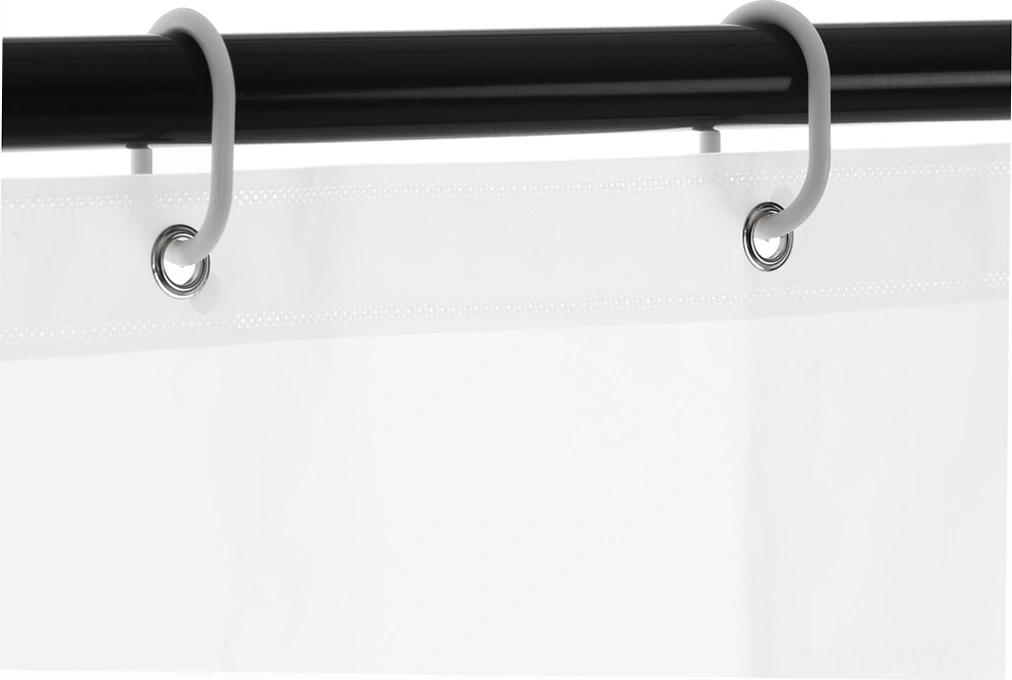 Yaleker 180x180 Cm Beyaz Peva Banyo Perdeği - Su Geçirmez & Kalıntı Önleyici, 12 Adet C Tipi Halka İle Tamamlanmış Diğer