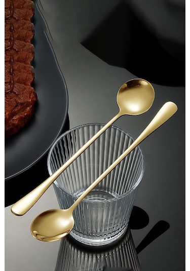 Paslanmaz Çelik 18 Cm Tatlı Latte Ve Dondurma Kaşığı Cin510sr-6