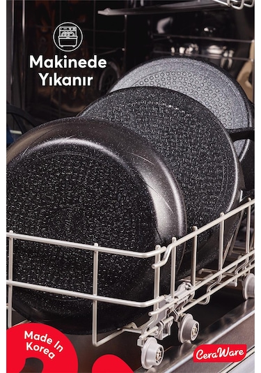 Ceraware Vetta 10 Parça Megastone Kaplama Yapışmaz Tencere Tava Seti