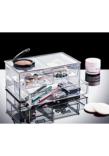 Anabel 3 Çekmeceli Takı Makyaj Fırça Düzenleyici Organizer