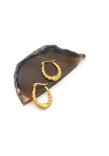 Çelik Küpe Altın Kaplama Kadın Unk-818 Altın