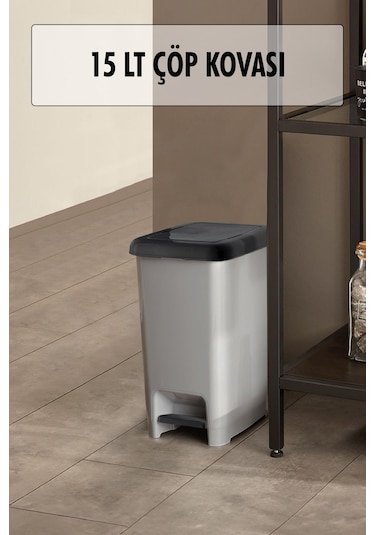 15 Litre Basmalı Çöp Kovası