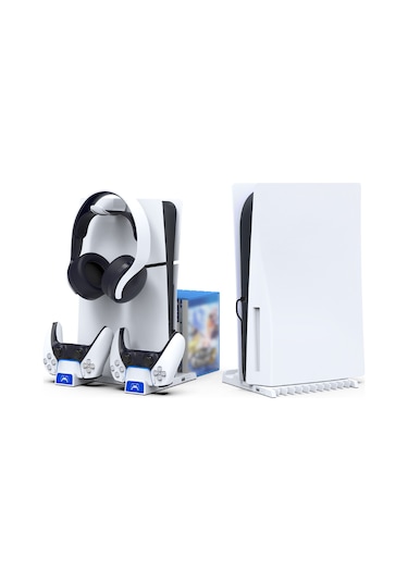 Cbtx Ps5 / Ps5 Slım Şarşıtı Dock İçin İpega Pg-p5s009 Oyun Disk Kulaklık Depolama