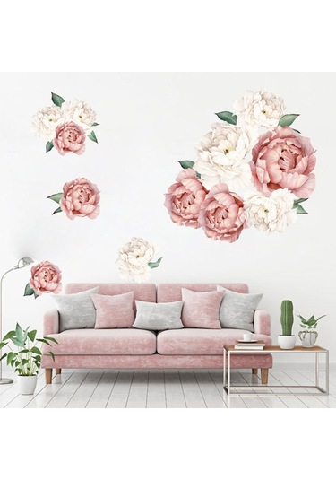 Wezone Kuru Papatya Desenli Pvc Duvar Sticker, Su Geçirmez, Kaldırılabilir, Özelleştirilebilir Ev Dekoru, Koyu Pembe, 60x45 Cm Koyu Pembe