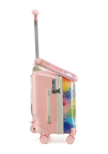 Free Like The Wind Binilebilir Çocuk Valizi Kabin Boy, Düşme Engelleyici Pembe