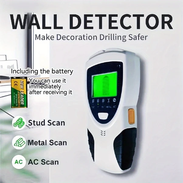 Oldfriend Pil Dahili 5 İn 1 Dedektör Hd Ekran Metal Ahşap Kablo Boru Tarayıcı