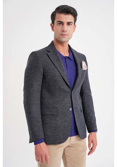 C 718 Ceket Slim Lacivert Lacivert