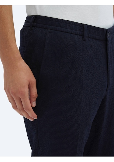 Kip Lacivert Desenli Modern Fit Takım Elbise Lacivert