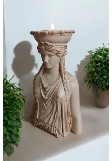 Dekoratif Masa Üstü Karyadit Kızı Bacasız Şömine Sütlü Kahve