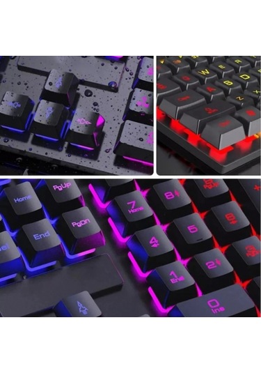 Rt-100 Klavye Usb Mekanik Hisli Gökkuşağı Aydınlatmalı Q Oyuncu K