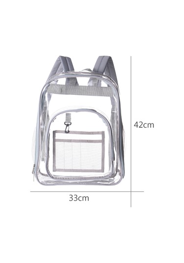 Skycity Şeffaf Pvc Materyalli Su Geçirmez Gezgin Çift Omuzlu Büyük Kapasiteli Sırt Çantası Mor Mor