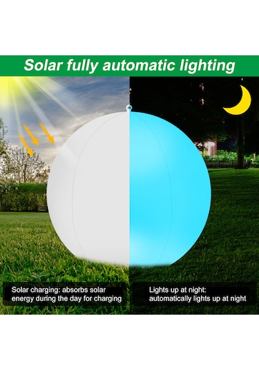 Yifomall Güneş Enerjili Ip68 Su Geçirmez Led Top Işığı - Havuz Ve Bahçe İçin 16 Renk + 4 Efekt, Uzaktan Kumanda Ve Zamanlama, 34cm 2'li Paket