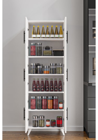 Ae-3010 Nehir Beyaz Çok Amaçlı Mutfak Dolabı & Banyo Dolabı, Kile