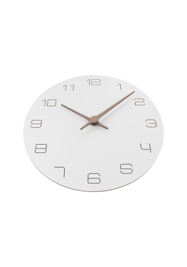 Qingmipy Modern Ahşap Duvara Asma Saati - Sessiz Çalışma, 29cm Beyaz, Şık Ve Dayanıklı Beyaz