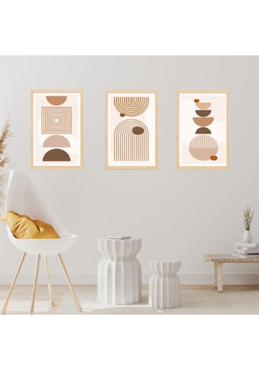 3'lü Bohem Geometrik Desen Foreks Tablo
