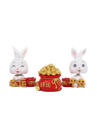 Homyl Tavşan Figürü Oyuncak Bebek Araba Pano Stil-a