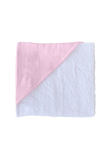 %100pamuk Kapşonlu Bebek Çocuk Banyo Havlusu Çift Yönlü P-beyaz