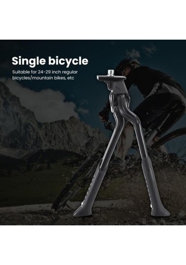 Pazly İki Ayaklı Bisiklet Standı, Ayarlanabilir, Basit Kurulum, Evrensel, Kaymaz Bipod, Dağ Bisikleti Ayak Dayama Yeri, Siyah Siyah