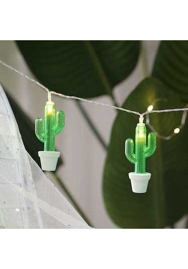 3m Kaktüs Saksı Usb Tak Romantik Led Dize Tatil Işık, 20 Led Genç Tarzı Sıcak Peri Dekoratif Lamba Noel, Düğün, Yatak Odası Sıcak Beyaz Diğer