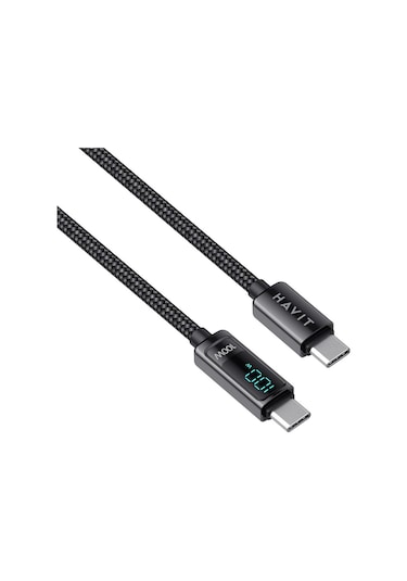 Havit CB6247 PD100W Type-C To Type-C Göstergeli Şarj Kablosu