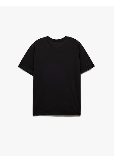 Koton Pamuklu Kısa Kollu Bisiklet Yaka Erkek Basic Tişört Siyah 6wam10062hk Siyah
