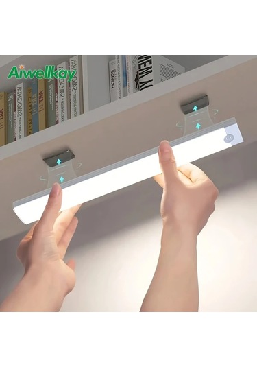 Oldfriend Aiwellkay Şarj Edilebilir Led Hareket Sensörlü Dolap Altı Aydınlatma Sıcak Beyaz Sıcak Beyaz